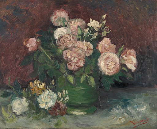 Roses and Peonies Poster | Vincent van Gogh Art Print (1886)