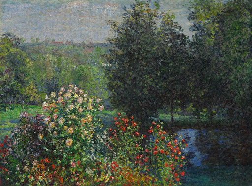 The Rose Bushes in the Garden at Montgeron Poster | Claude Monet Art Print (1876)