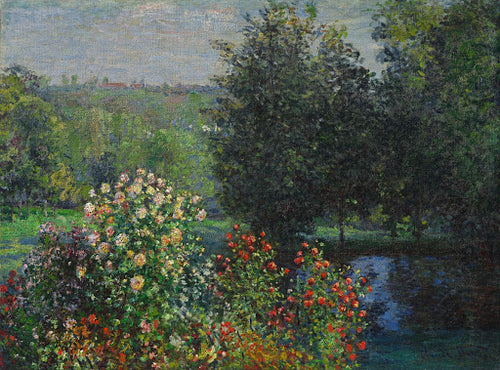 The Rose Bushes in the Garden at Montgeron Poster | Claude Monet Art Print (1876)