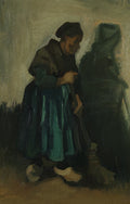Woman with a Broom Poster | Vincent van Gogh Art Print (1885)