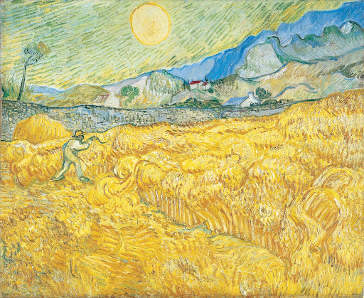 The Wheatfield behind Saint Paul's Hospital Poster | Vincent van Gogh Art Print