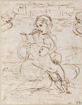 Study of a Reading Madonna and Child Poster | Raphael Art Print (1509)