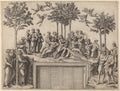 Apollo on Parnassus Poster | Marcantonio Raimondi after Raphael Art Print (1515)