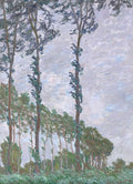 Wind Effect, Series of the Poplars Poster | Claude Monet Art Print (1891)