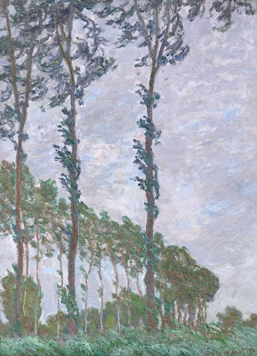 Wind Effect, Series of the Poplars Poster | Claude Monet Art Print (1891)