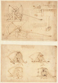 Codex Atlanticus Folio 140 Recto Poster | Leonardo da Vinci Art Print