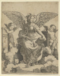 Poetry as a Winged Woman Poster | After Raphael Art Print (1515)