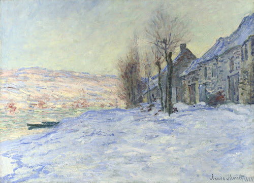 Lavacourt under Snow Poster | Claude Monet Art Print (1878)