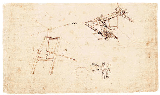 Perpetual Overbalanced Wheel Poster | Leonardo da Vinci Art Print (1480)