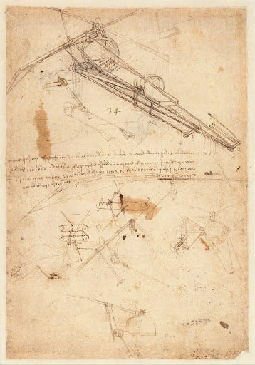 Codex Atlanticus Folio 843 Recto Poster | Leonardo da Vinci Art Print