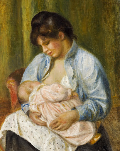 A Woman Nursing a Child Poster | Pierre-Auguste Renoir Art Print (1893)