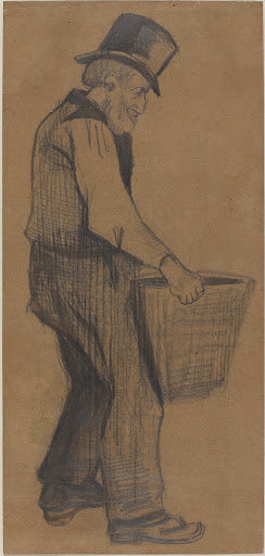 Old Man Carrying a Bucket Poster | Vincent van Gogh Art Print (1882)