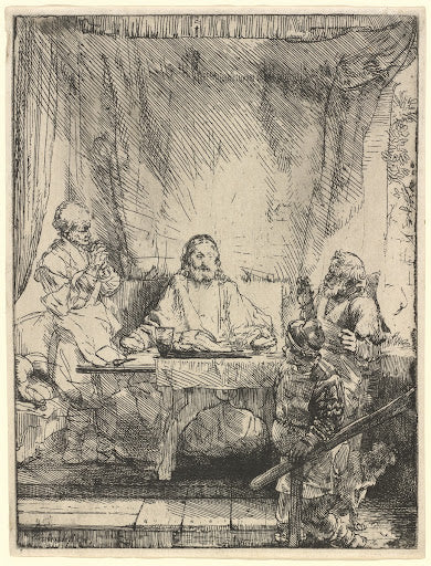 Christ at Emmaus Poster | Rembrandt van Rijn Art Print (1654)