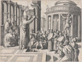Saint Paul Preaching in Athens Poster | Marcantonio Raimondi after Raphael Art Print (1515)