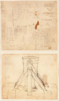 Codex Atlanticus Folio 59 Verso Poster | Leonardo da Vinci Art Print