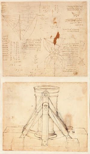 Codex Atlanticus Folio 59 Verso Poster | Leonardo da Vinci Art Print