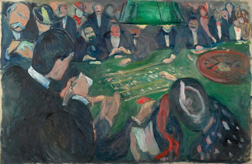 At the Roulette Table in Monte Carlo Poster | Edvard Munch Art Print (1892)