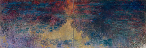 The Water Lily Pond in the Evening Poster | Claude Monet Art Print (1916)
