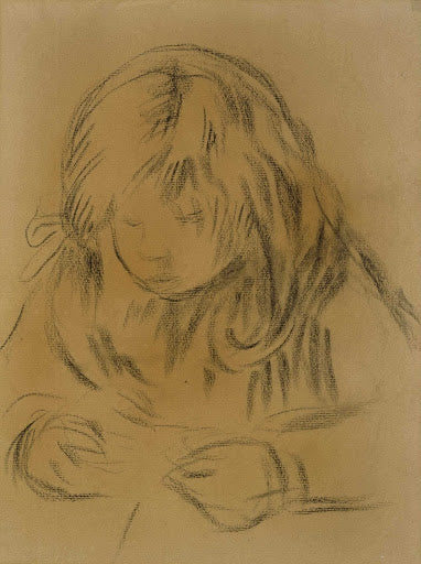 Child Sewing Poster | Pierre-Auguste Renoir Art Print (1906)