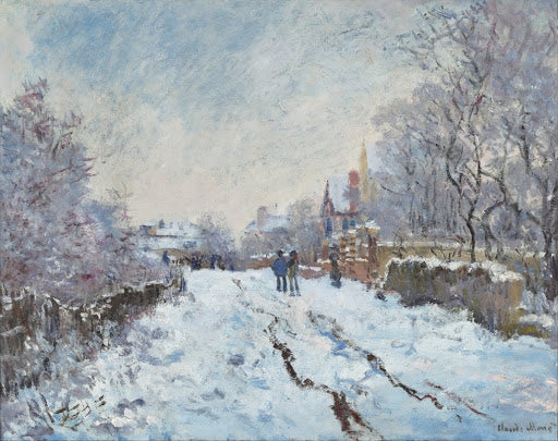 Snow Scene at Argenteuil Poster | Claude Monet Art Print (1875)