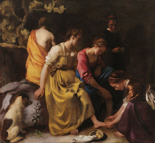 Diana and Her Nymphs Poster | Johannes Vermeer Art Print (1653)
