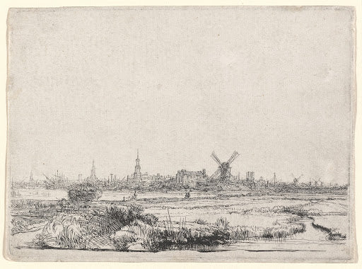 View of Amsterdam from the Northwest Poster | Rembrandt van Rijn Art Print (1640)