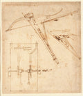 Codex Atlanticus Folio 155 Recto Poster | Leonardo da Vinci Art Print