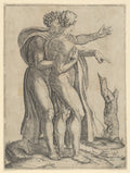 The Sons of Noah (Raimondi Engraving) Poster | After Michelangelo Art Print