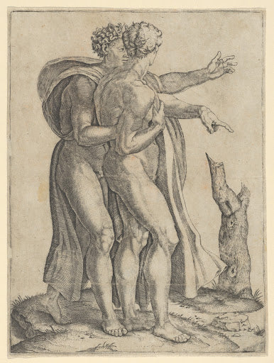 The Sons of Noah (Raimondi Engraving) Poster | After Michelangelo Art Print