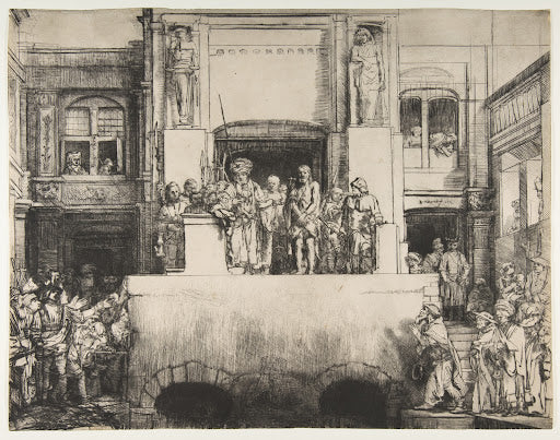 Christ Presented to the People (Later State) Poster | Rembrandt van Rijn Art Print (1655)
