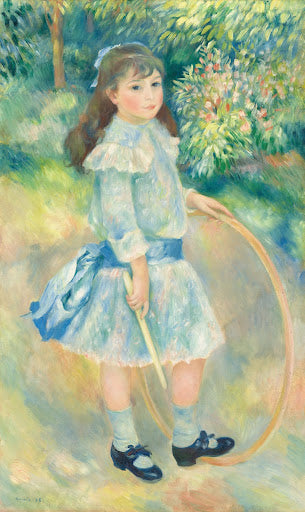 Girl with a Hoop Poster | Pierre-Auguste Renoir Art Print (1885)