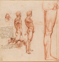 The Muscles of the Shoulder, Torso and Leg, and a Skirmish Poster | Leonardo da Vinci Art Print (1506)
