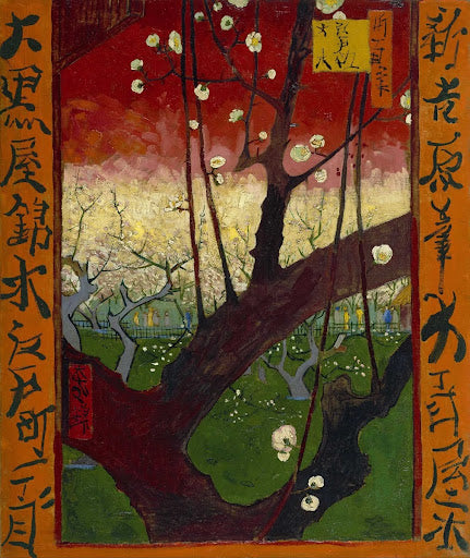 Flowering Plum Orchard (after Hiroshige) Poster | Vincent van Gogh Art Print (1887)