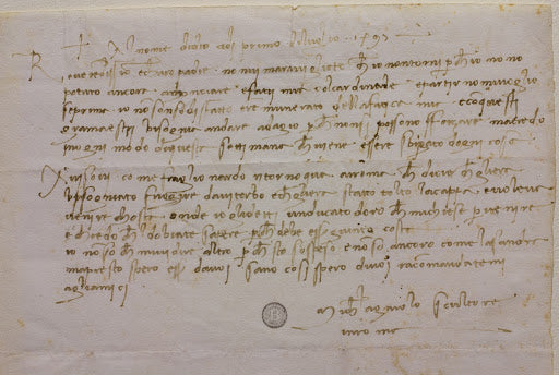 Letter to His Father Ludovico Poster | Michelangelo Art Print (1497)