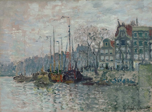 View of the Prins Hendrikkade and the Kromme Waal in Amsterdam Poster | Claude Monet Art Print (1874)