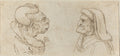 Two Grotesque Heads Poster | Francesco Melzi Art Print (1510)