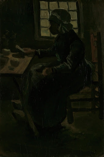 Woman at Table Poster | Vincent van Gogh Art Print (1885)
