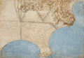 A Map of the Pontine Marshes Poster | Leonardo da Vinci Art Print (1514)