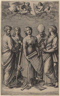 Saint Cecilia Poster | Marcantonio Raimondi after Raphael Art Print (1515)