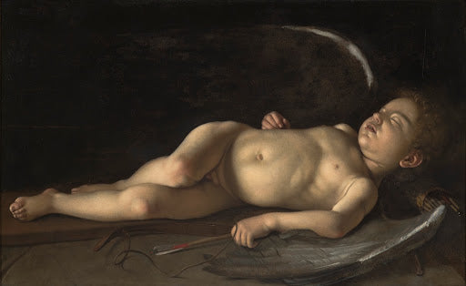 Sleeping Cupid Poster | Caravaggio Art Print (1595)