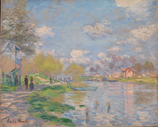 Spring by the Seine Poster | Claude Monet Art Print (1875)