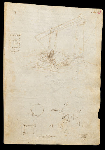 Codex Trivulzianus Page 3 Poster | Leonardo da Vinci Art Print (1487)