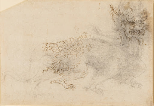 A Design for a Dragon Costume Poster | Leonardo da Vinci Art Print (1517)