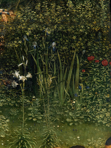 Ghent Altarpiece: Lilies and Wild Plants Poster | Hubert and Jan van Eyck Art Print (1432)