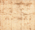 Study for the Facade of San Lorenzo Poster | Pupil of Michelangelo Art Print (1516)