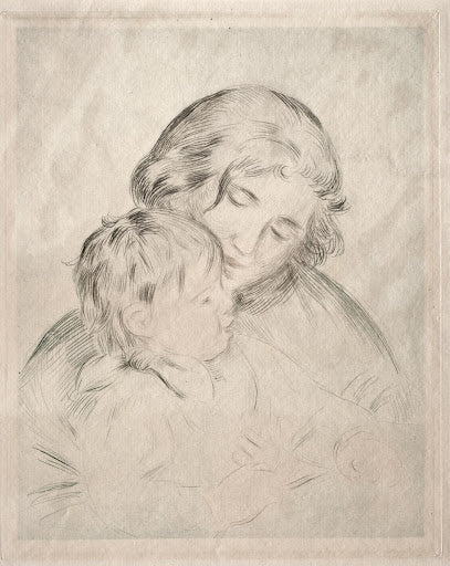 Mother and Child Poster | Pierre-Auguste Renoir Art Print (1896)