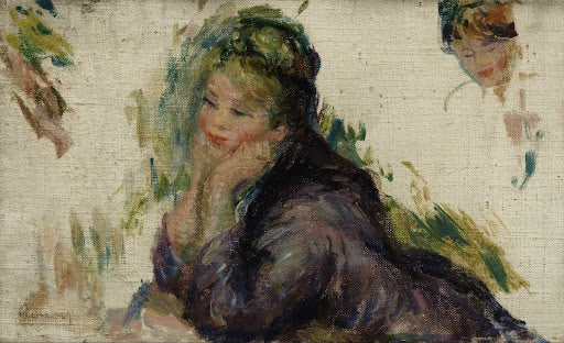 Woman Leaning on Her Elbows Poster | Pierre-Auguste Renoir Art Print (1875)