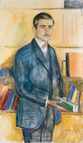 Herbert Esche in the Library Poster | Edvard Munch Art Print (1905)