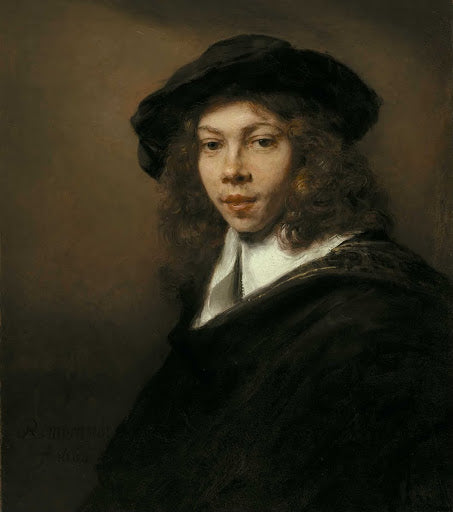 Young Man in a Black Beret Poster | Rembrandt van Rijn Art Print (1666)