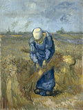 Peasant Woman Binding Sheaves (after Millet) Poster | Vincent van Gogh Art Print (1889)
